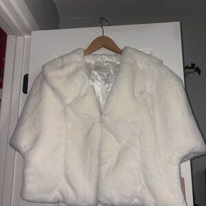 BHLDN Anthro Cream Teddy Jacket